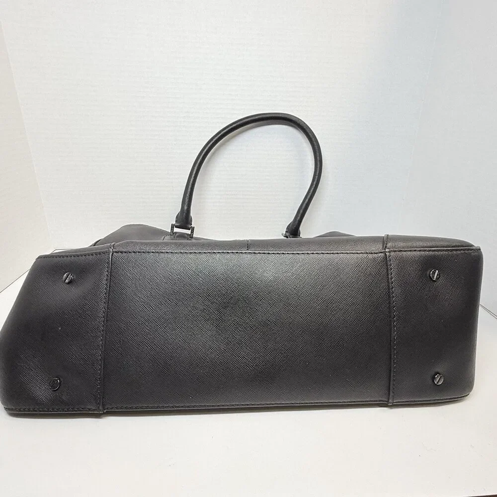 Tory Burch East West Robinson Tote Bag Black Saffiano Leather